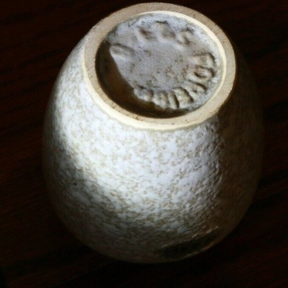 Scheurich antique S&G Foreign vase pottery gray textured tan, pale yellow inside - Picture 7 of 7
